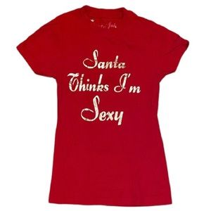 “Santa Thinks I’m Sexy” Slogan Shirt